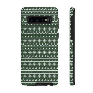Green Snowflake Pattern Phone Case