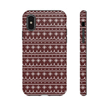 Load image into Gallery viewer, Red Snowflake Pattern Phone Case