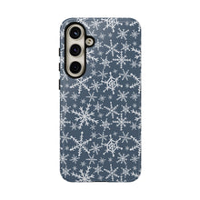 Load image into Gallery viewer, Blue Snowflakes Phone Case