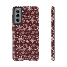 Load image into Gallery viewer, Red Snowflakes Phone Case