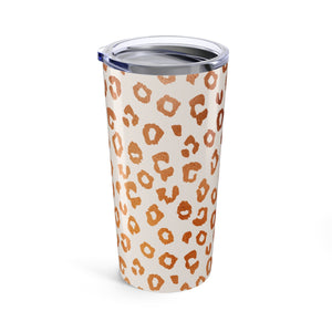Copper Leopard Print Travel Mug