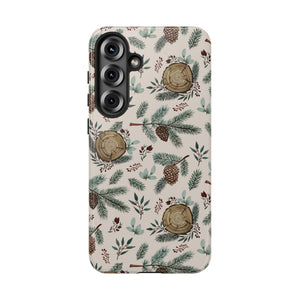 Winter Branches, Berries and Pine Cones Phone Case