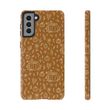 Load image into Gallery viewer, Bronze Floral Ink Pumpkin Phone Case