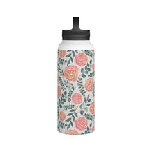Load image into Gallery viewer, Watercolor Floral Handle Lid Water Bottle