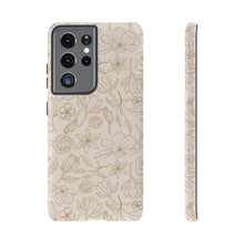 Load image into Gallery viewer, Gold Magnolia Phone Case