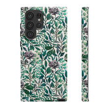 Load image into Gallery viewer, Purple Flowers and Eucalyptus Leaves Phone Case