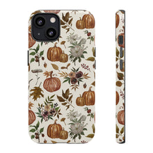 Load image into Gallery viewer, Fall Pumpkins, Flowers and Leaves Phone Case