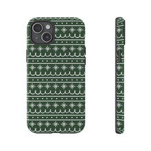 Load image into Gallery viewer, Green Snowflake Pattern Phone Case