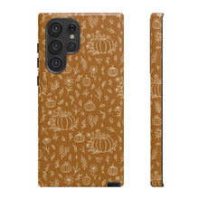 Load image into Gallery viewer, Bronze Floral Ink Pumpkin Phone Case