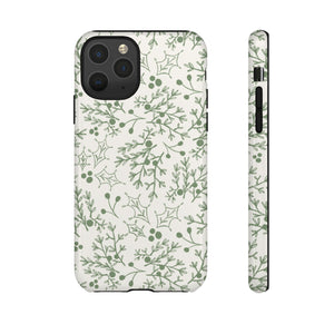 Green Christmas Branch Phone Case
