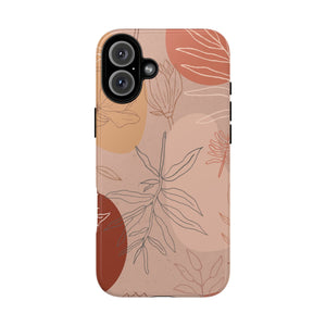 Pink Abstract Desert Leaf Phone Case