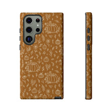 Load image into Gallery viewer, Bronze Floral Ink Pumpkin Phone Case