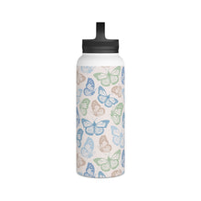 Load image into Gallery viewer, Blue Butterfly Handle Lid Water Bottle