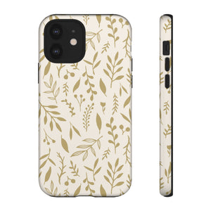 Gold Falling Leaves Phone Case