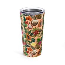 Load image into Gallery viewer, Tropical Fruit and Flowers Travel Mug