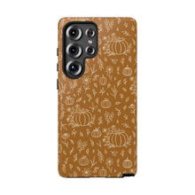 Load image into Gallery viewer, Bronze Floral Ink Pumpkin Phone Case