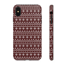 Load image into Gallery viewer, Red Snowflake Pattern Phone Case
