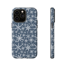Load image into Gallery viewer, Blue Snowflakes Phone Case