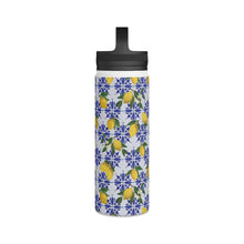 Load image into Gallery viewer, Lemon Tile Handle Lid Water Bottle