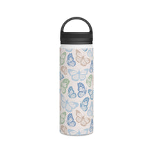 Load image into Gallery viewer, Blue Butterfly Handle Lid Water Bottle