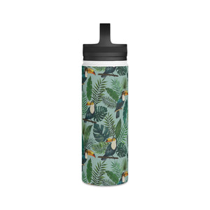 Tropical Toucan Handle Lid Water Bottle