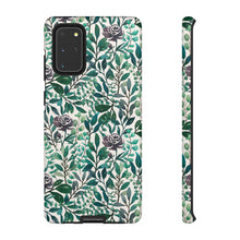Load image into Gallery viewer, Purple Flowers and Eucalyptus Leaves Phone Case