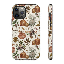 Load image into Gallery viewer, Fall Pumpkins, Flowers and Leaves Phone Case