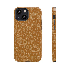Load image into Gallery viewer, Bronze Floral Ink Pumpkin Phone Case