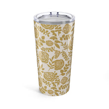 Load image into Gallery viewer, Gold Floral Travel Mug