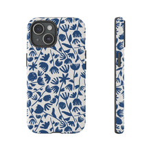 Load image into Gallery viewer, Dark Blue Floral Phone Case