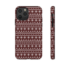 Load image into Gallery viewer, Red Snowflake Pattern Phone Case