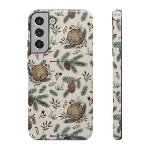 Winter Branches, Berries and Pine Cones Phone Case