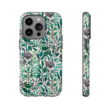 Load image into Gallery viewer, Purple Flowers and Eucalyptus Leaves Phone Case