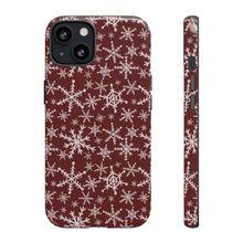 Load image into Gallery viewer, Red Snowflakes Phone Case