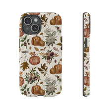 Load image into Gallery viewer, Fall Pumpkins, Flowers and Leaves Phone Case