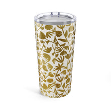 Load image into Gallery viewer, Gold Ink Floral Travel Mug