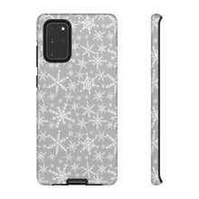 Load image into Gallery viewer, Gray Snowflakes Phone Case