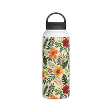 Load image into Gallery viewer, Tropical Watercolor Floral Handle Lid Water Bottle
