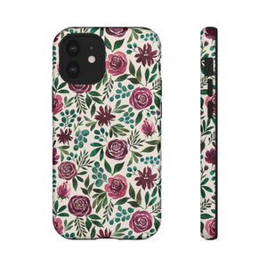 Magenta Floral Eucalyptus Phone Case