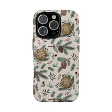 Load image into Gallery viewer, Winter Branches, Berries and Pine Cones Phone Case