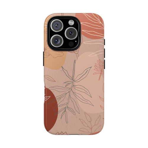 Pink Abstract Desert Leaf Phone Case