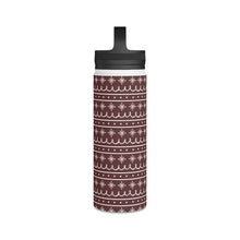 Load image into Gallery viewer, Red Snowflake Pattern Handle Lid Water Bottle