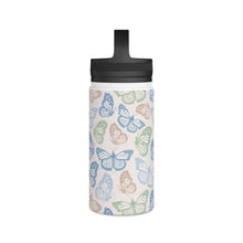 Load image into Gallery viewer, Blue Butterfly Handle Lid Water Bottle