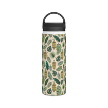 Load image into Gallery viewer, Tropical Leaves and Lanterns Handle Lid Water Bottle