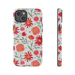 Red Flower Burst Phone Case