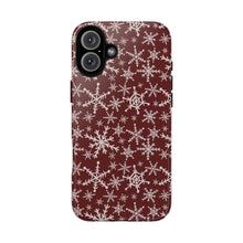 Load image into Gallery viewer, Red Snowflakes Phone Case