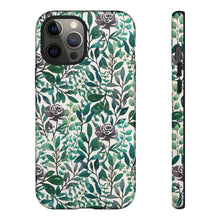 Load image into Gallery viewer, Purple Flowers and Eucalyptus Leaves Phone Case