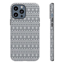 Load image into Gallery viewer, Gray Snowflake Pattern Phone Case