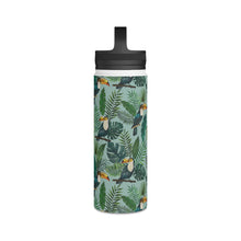 Load image into Gallery viewer, Tropical Toucan Handle Lid Water Bottle