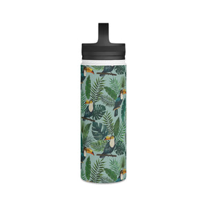 Tropical Toucan Handle Lid Water Bottle
